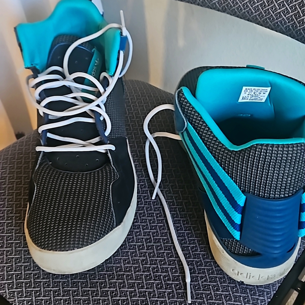 Adidas Crestwood Mid Sneaker Shoes Men's 14 F37230 Black Gray Teal